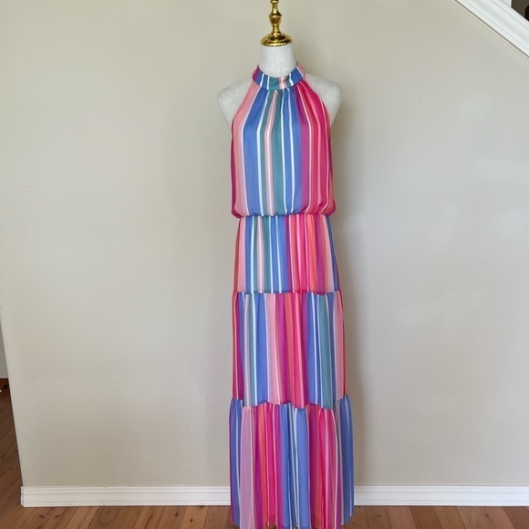 Julia Jordan Mock Necked Striped Dress - Picture 8 of 8